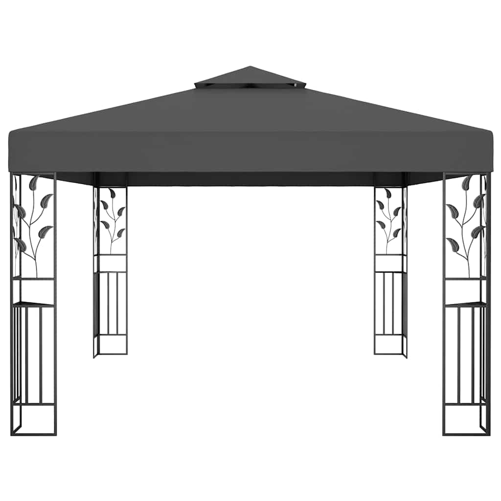 vidaXL Gazebo with Double Roof 3x4m Anthracite 3