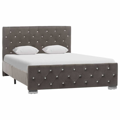vidaXL Bed Frame without Mattress Grey Fabric 120x200cm 1