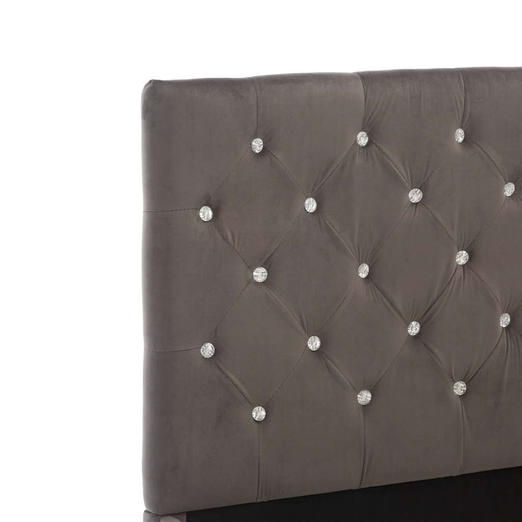 vidaXL Bed Frame without Mattress Grey Fabric 120x200cm 5
