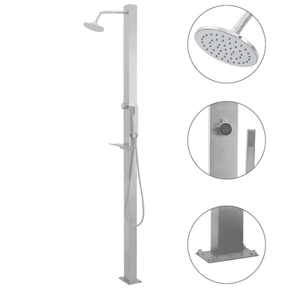 vidaXL Shower Panel | Silver | 201 stainless steel 1