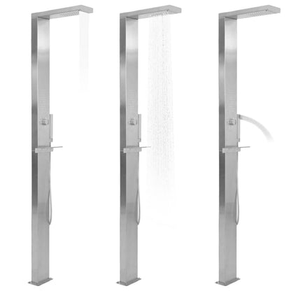vidaXL Outdoor Shower Stainless Steel Square 2