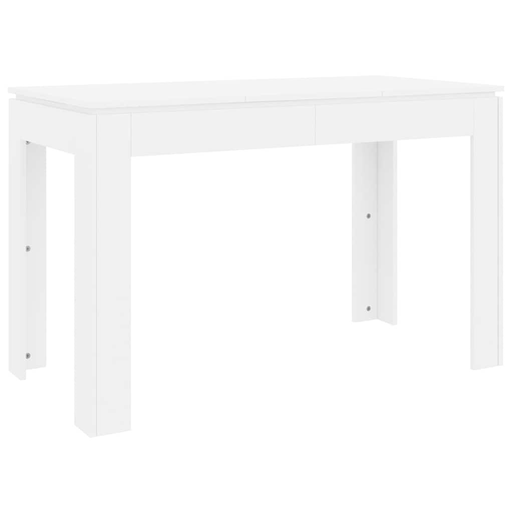 Dining Table 120x60x76 cm Engineered Wood White