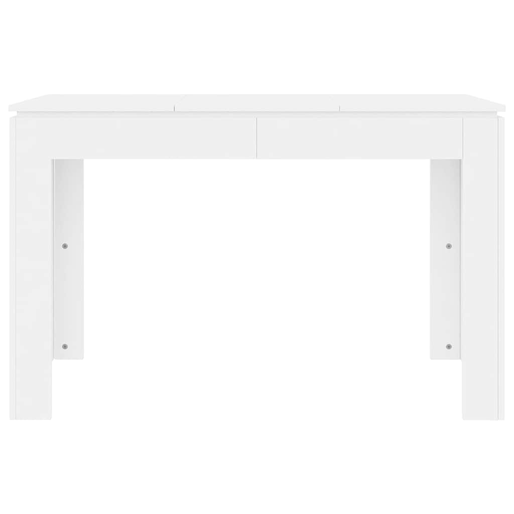 Dining Table 120x60x76 cm Engineered Wood White