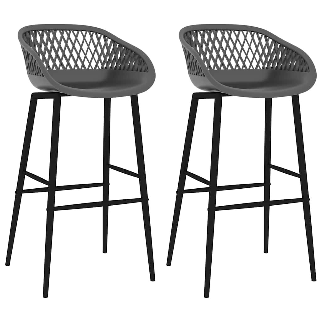 Bar Chairs Grey Grey and black 2