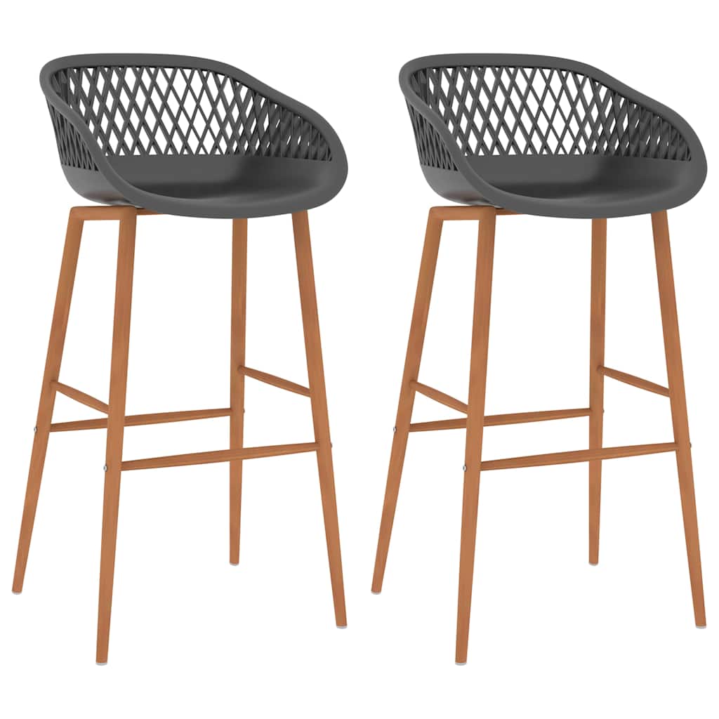 Bar Chairs Grey Grey and brown 2