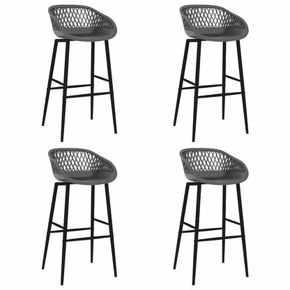 vidaXL Bar Chairs 4 pcs Grey 1
