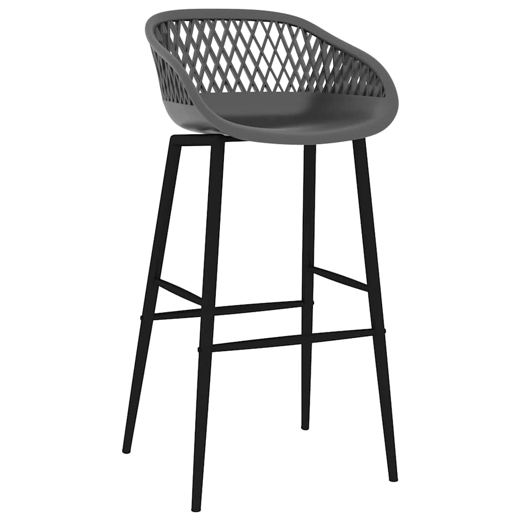 vidaXL Bar Chairs 4 pcs Grey 2