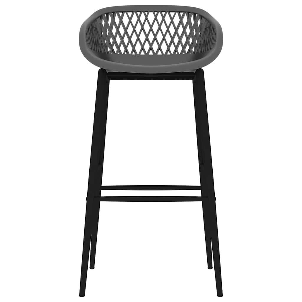 vidaXL Bar Chairs 4 pcs Grey 3