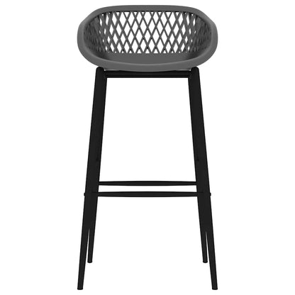 vidaXL Bar Chairs 4 pcs Grey 3