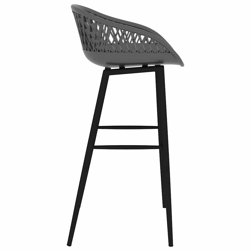 vidaXL Bar Chairs 4 pcs Grey 5