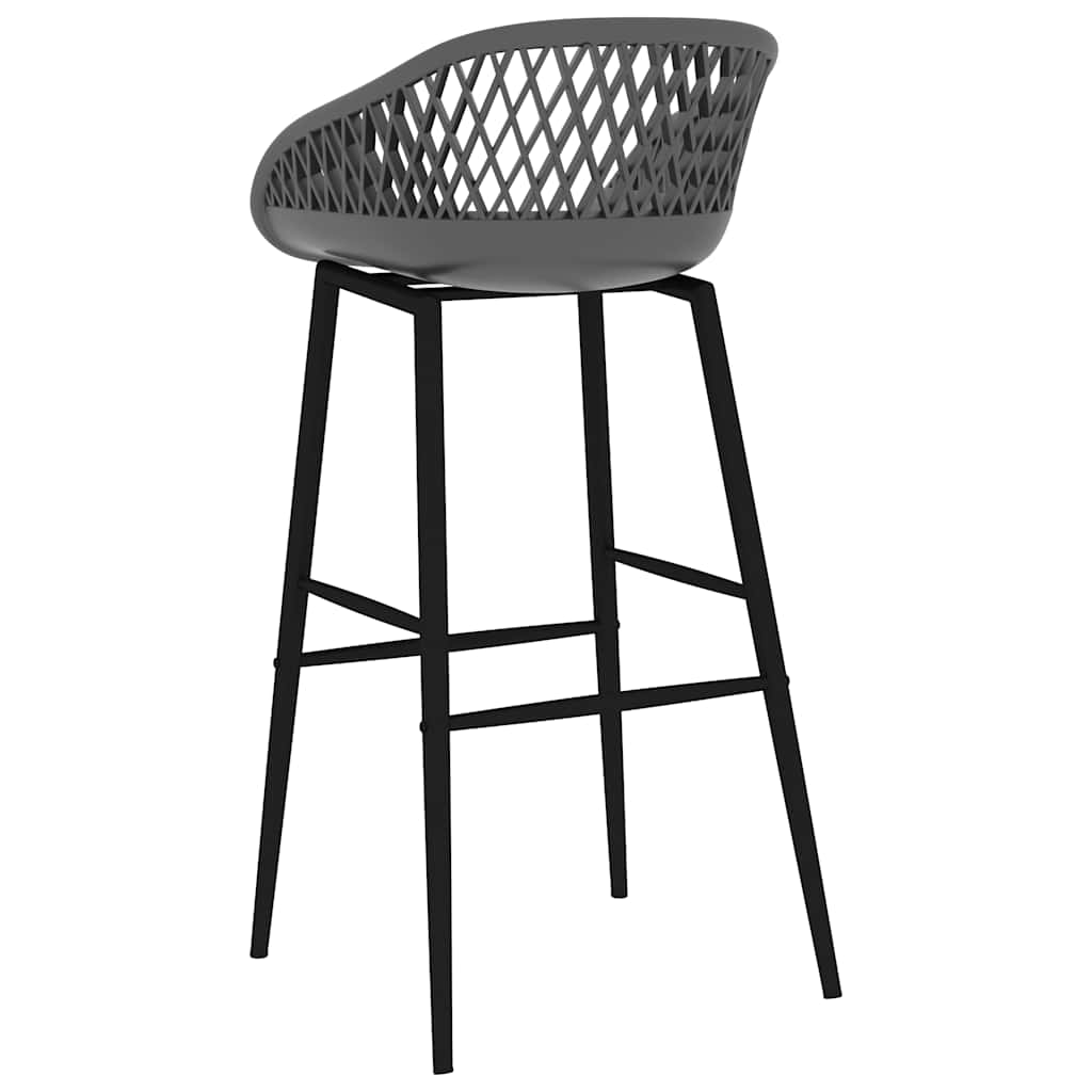 vidaXL Bar Chairs 4 pcs Grey 4