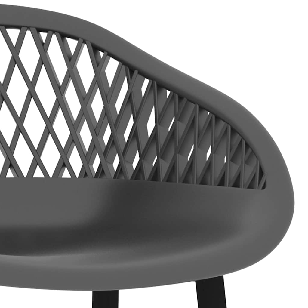 vidaXL Bar Chairs 4 pcs Grey 6