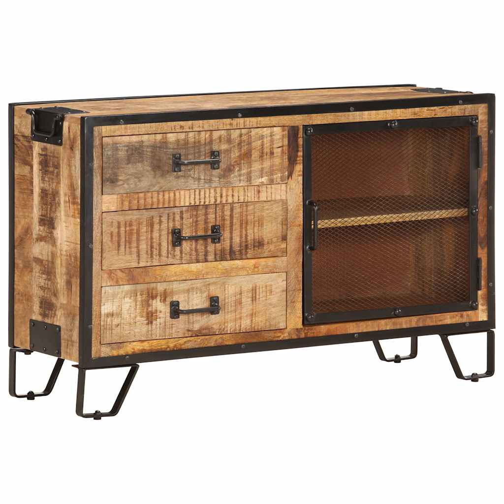 285894 vidaXL Sideboard 100x31x60 cm Solid Rough Mango Wood 1
