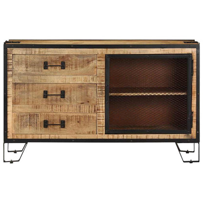 285894 vidaXL Sideboard 100x31x60 cm Solid Rough Mango Wood 2