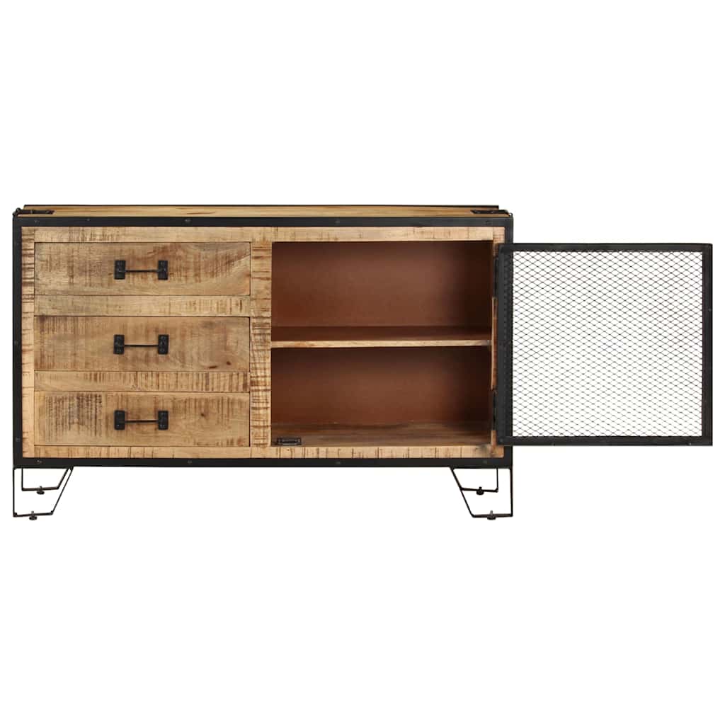 285894 vidaXL Sideboard 100x31x60 cm Solid Rough Mango Wood 3