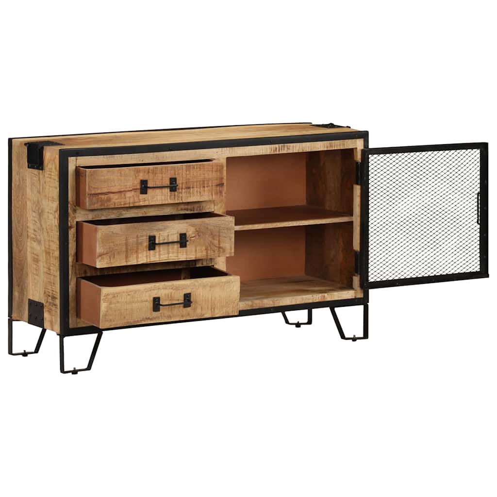 285894 vidaXL Sideboard 100x31x60 cm Solid Rough Mango Wood 4