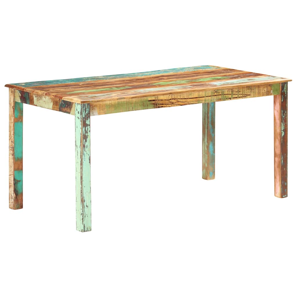 285931 vidaXL Dining Table Solid Reclaimed Wood 160x80x76 cm 1