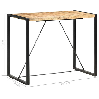 vidaXL Bar Table 140x70x110 cm Solid Mango Wood 5