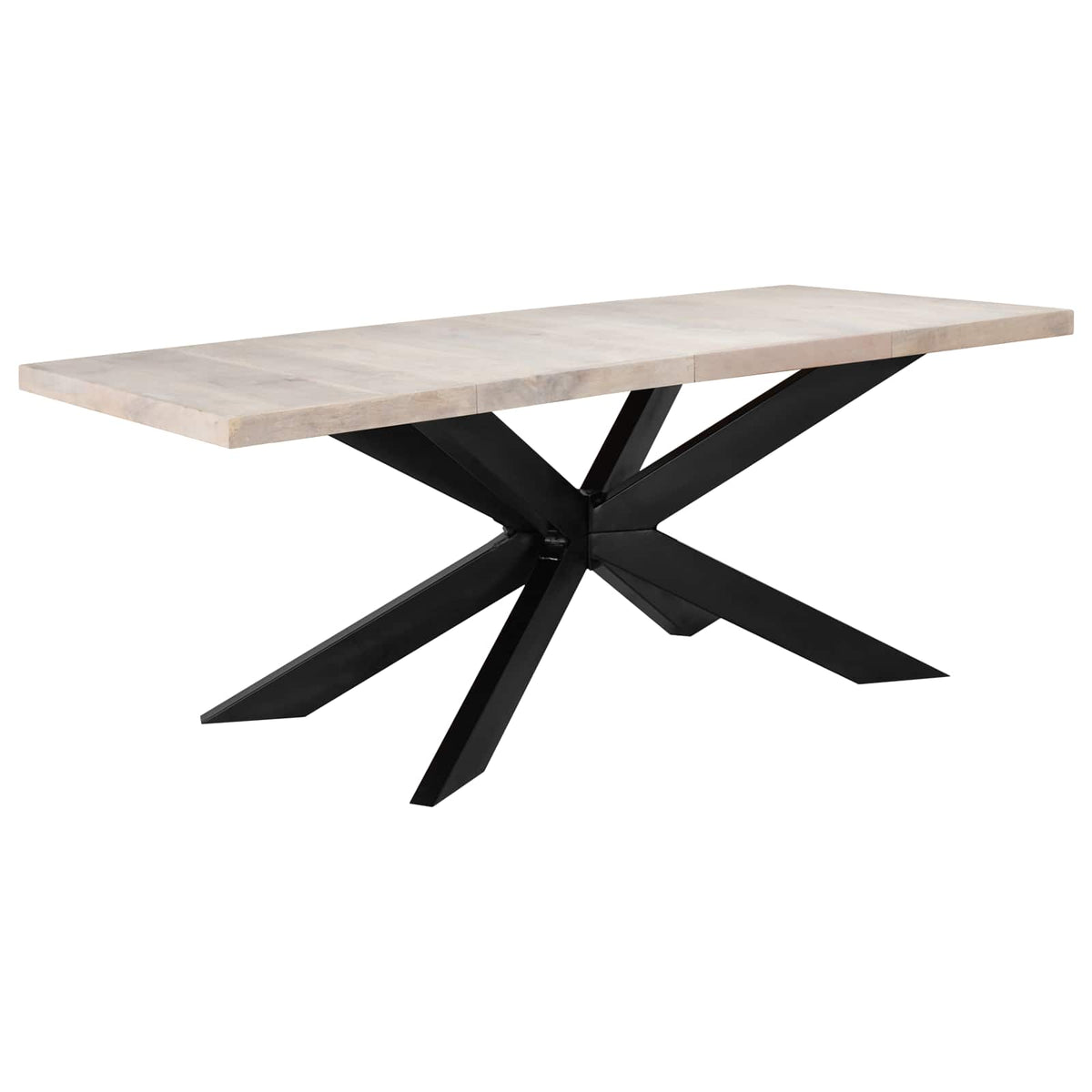 285964 vidaXL Dining Table 180x90x76 cm Solid Bleached Mango Wood 2