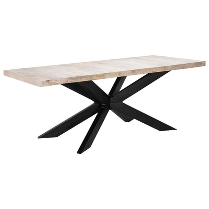 285964 vidaXL Dining Table 180x90x76 cm Solid Bleached Mango Wood 4