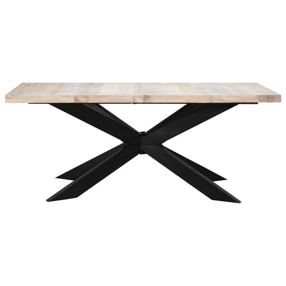 285964 vidaXL Dining Table 180x90x76 cm Solid Bleached Mango Wood 5