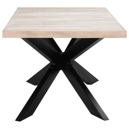 285964 vidaXL Dining Table 180x90x76 cm Solid Bleached Mango Wood 6