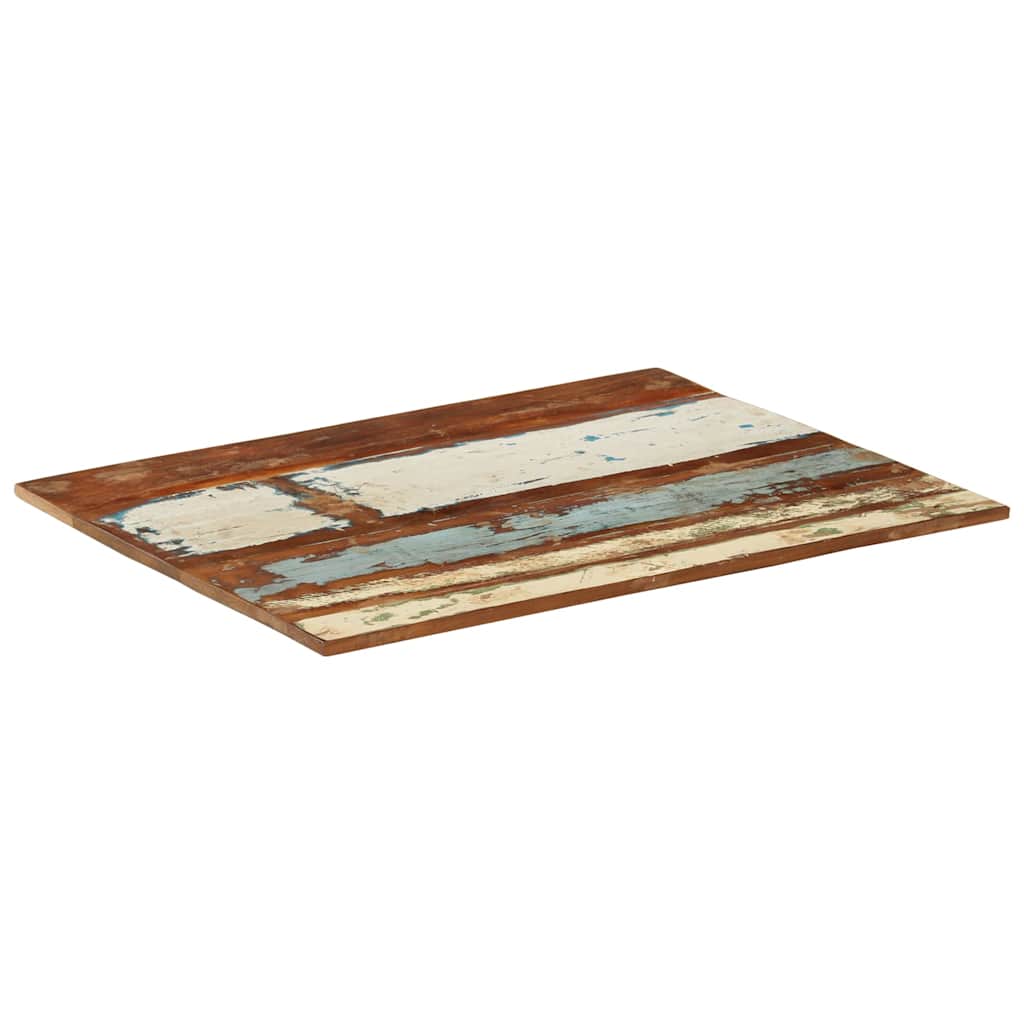 Rectangular Table Top Solid Reclaimed Wood 70 x 90 cm 15-16 mm