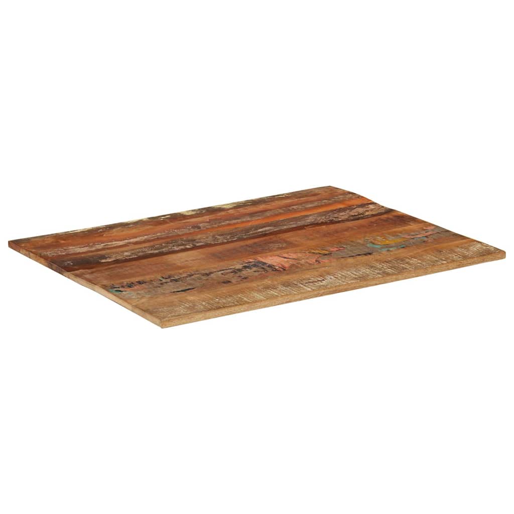 Rectangular Table Top Solid Reclaimed Wood 70 x 90 cm 15-16 mm