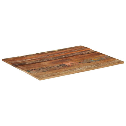 Rectangular Table Top Solid Reclaimed Wood 70 x 90 cm 15-16 mm