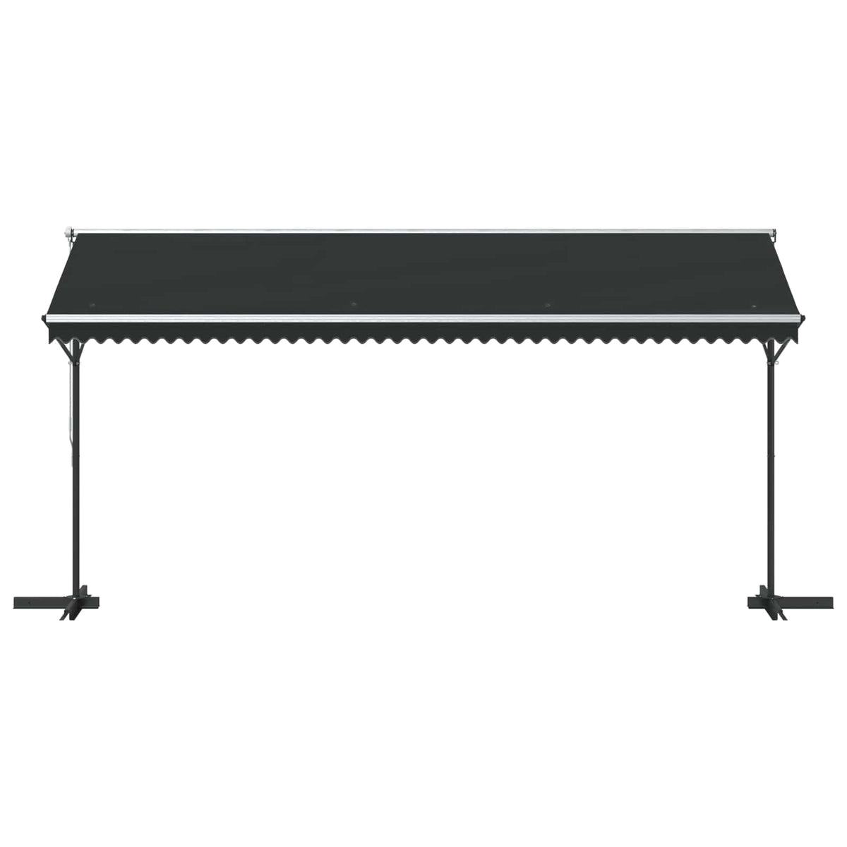 Free Standing Awning Polyester Anthracite 5 x 3 m with anthracite frame