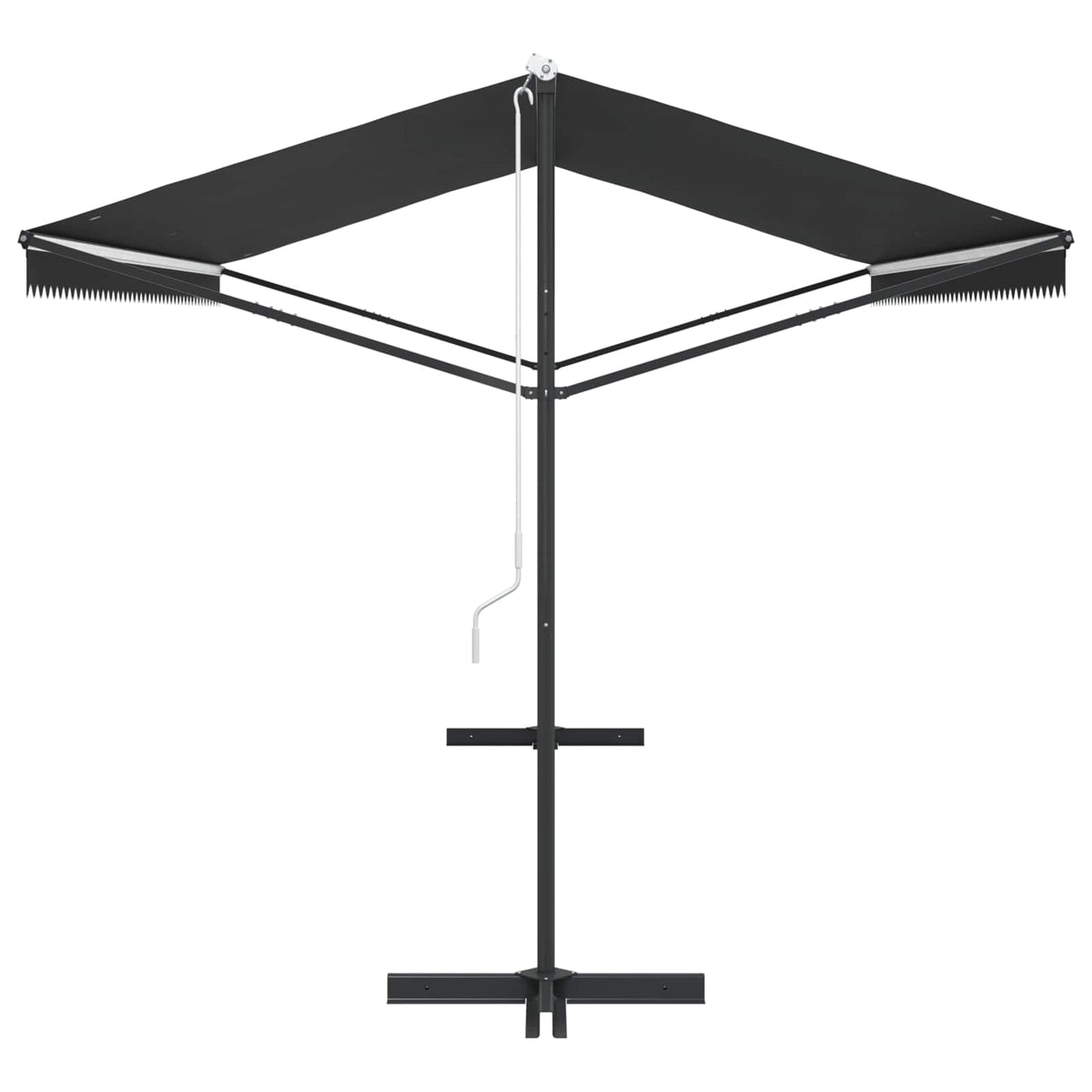 Free Standing Awning Polyester Anthracite 5 x 3 m with anthracite frame