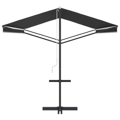 Free Standing Awning Polyester Anthracite 5 x 3 m with anthracite frame