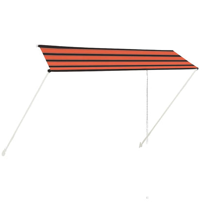 Retractable Awning 350 x 150 cm Orange and brown