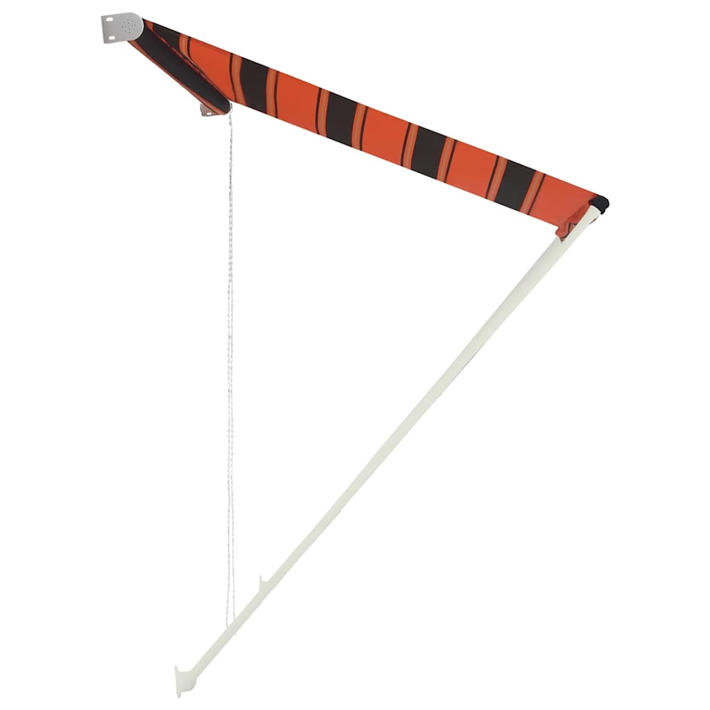 Retractable Awning 350 x 150 cm Orange and brown