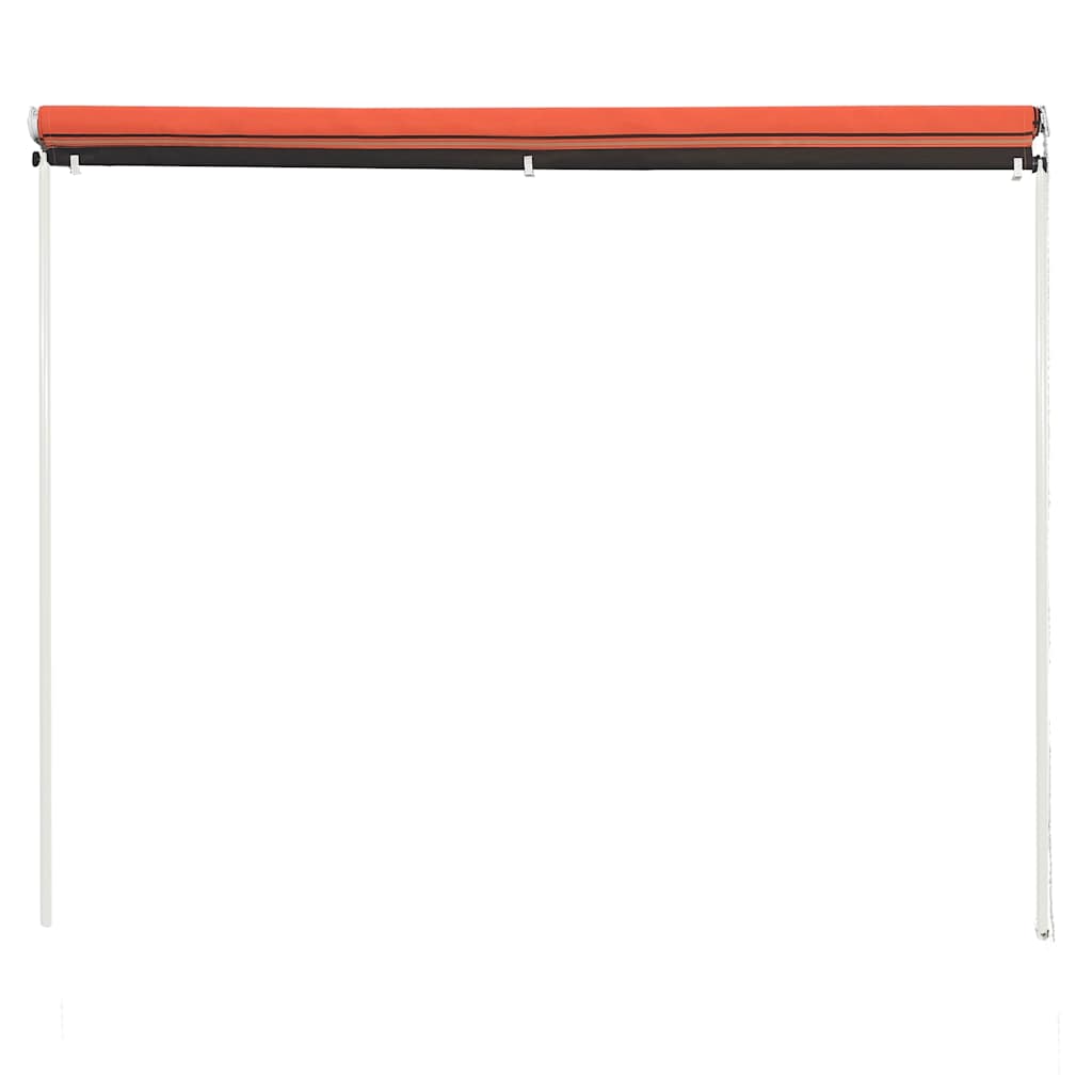 Retractable Awning 350 x 150 cm Orange and brown