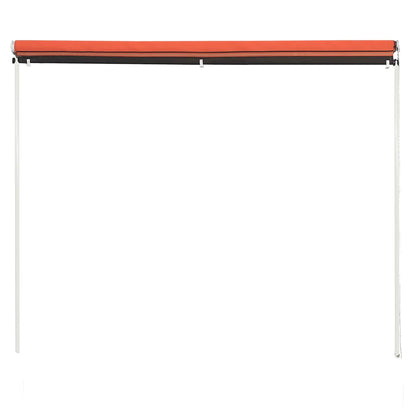 Retractable Awning 350 x 150 cm Orange and brown