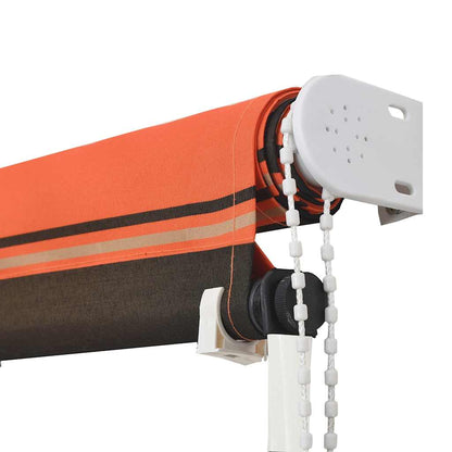 Retractable Awning 350 x 150 cm Orange and brown