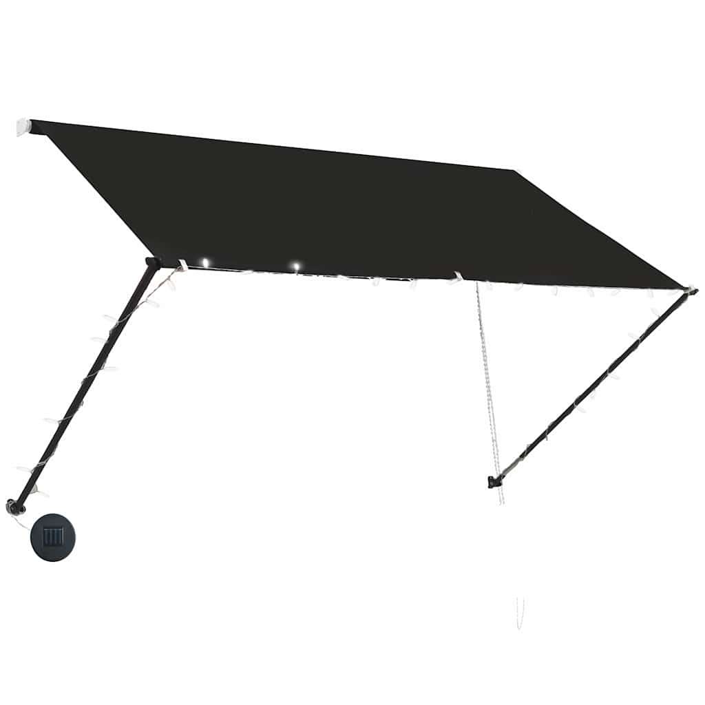 Retractable Awning with LED Anthracite 250 x 150 cm