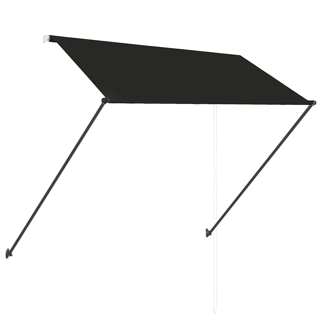 Retractable Awning with LED Anthracite 250 x 150 cm