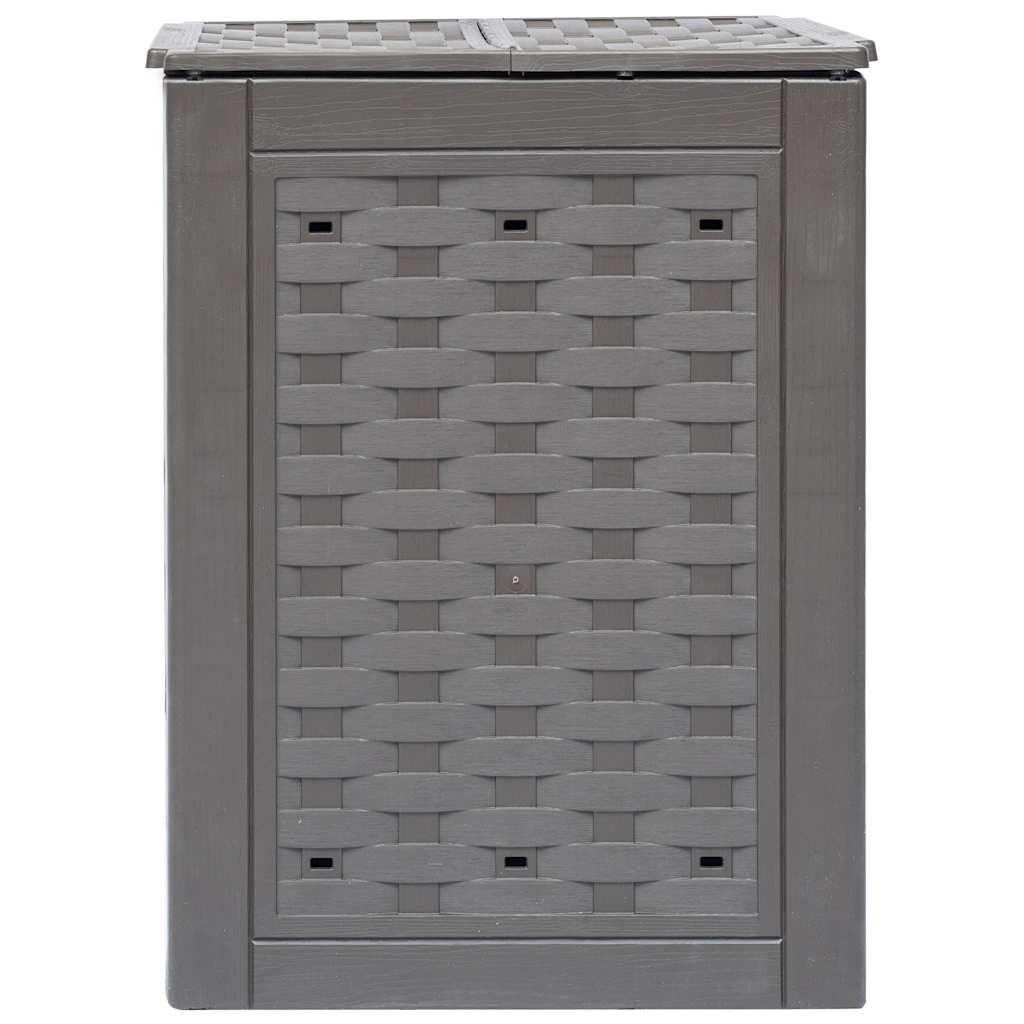 vidaXL Garden Composters 3 pcs Brown 60x60x83 cm 900 L Plastic Rattan 3