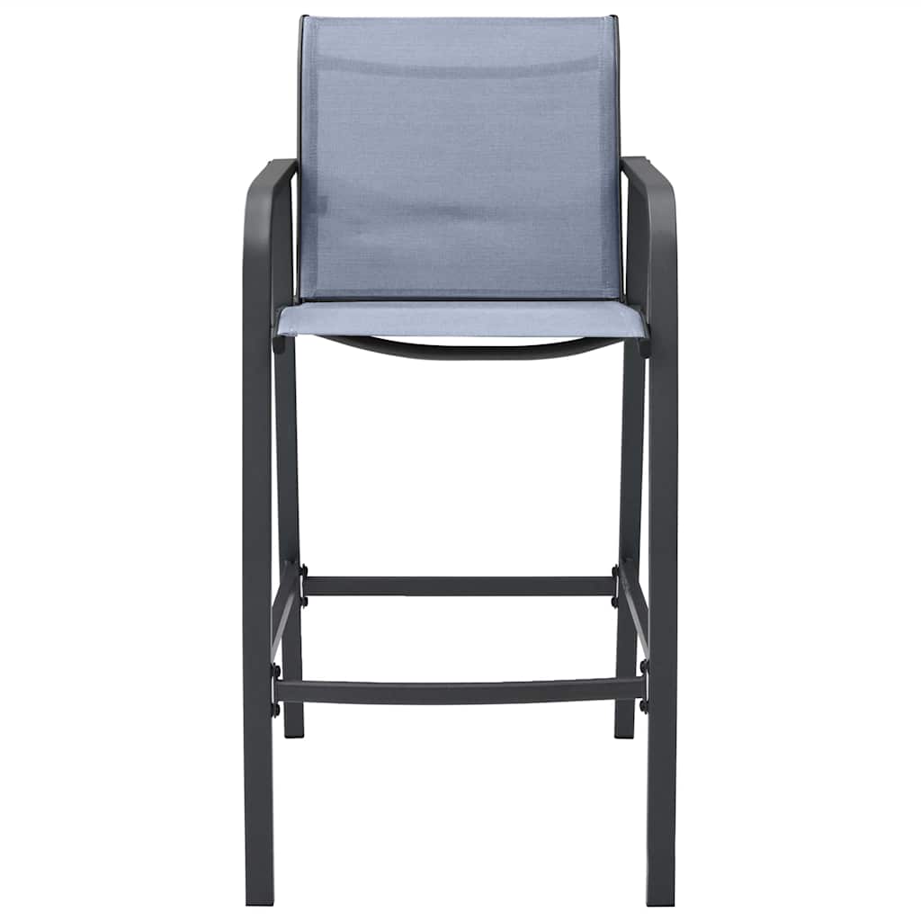 48119 vidaXL Garden Bar Chairs 4 pcs Grey Textilene 3