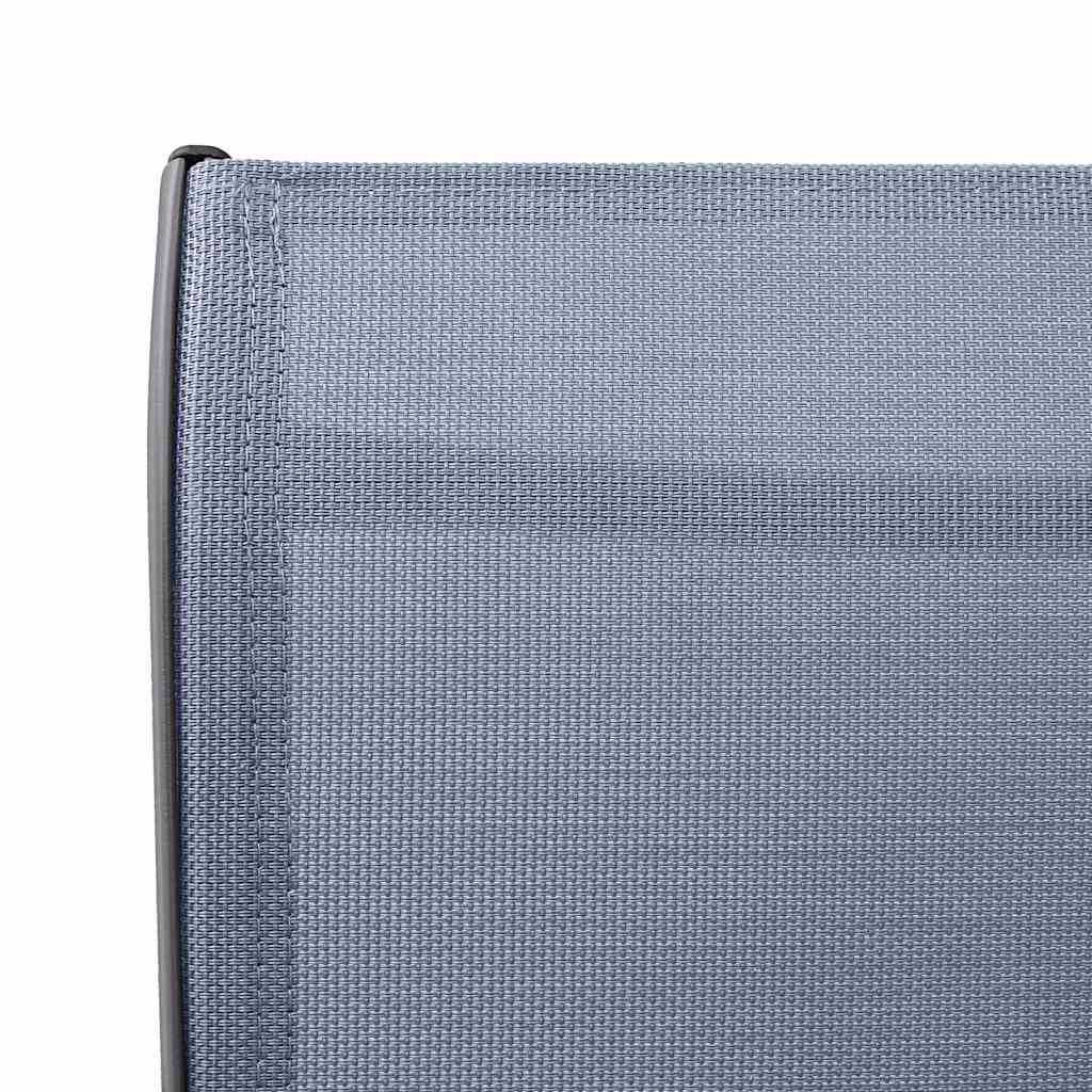 48119 vidaXL Garden Bar Chairs 4 pcs Grey Textilene 6