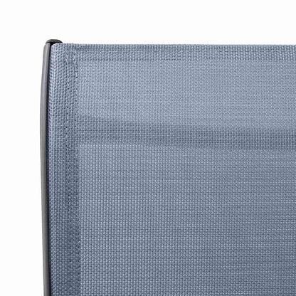 48119 vidaXL Garden Bar Chairs 4 pcs Grey Textilene 6