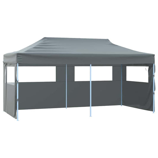 vidaXL Professional Folding Party Tent with 4 Sidewalls 3x6 m Steel Anthracite 1