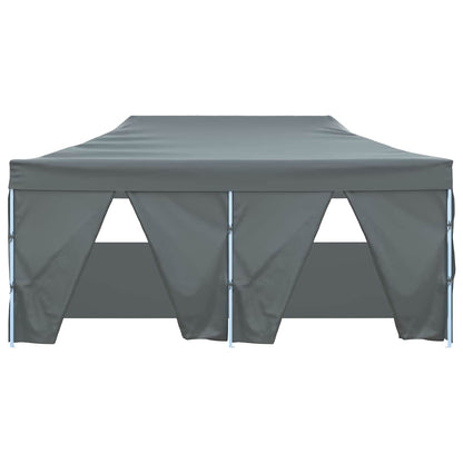 vidaXL Professional Folding Party Tent with 4 Sidewalls 3x6 m Steel Anthracite 3