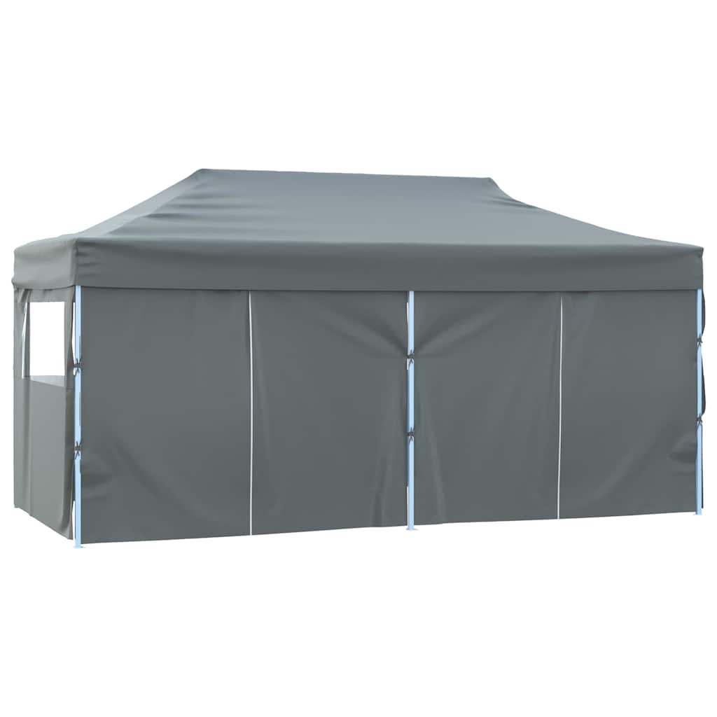vidaXL Professional Folding Party Tent with 4 Sidewalls 3x6 m Steel Anthracite 4