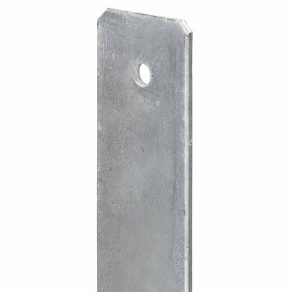 Fence Anchors Silver Galvanised Steel 9 x 6 x 60 cm