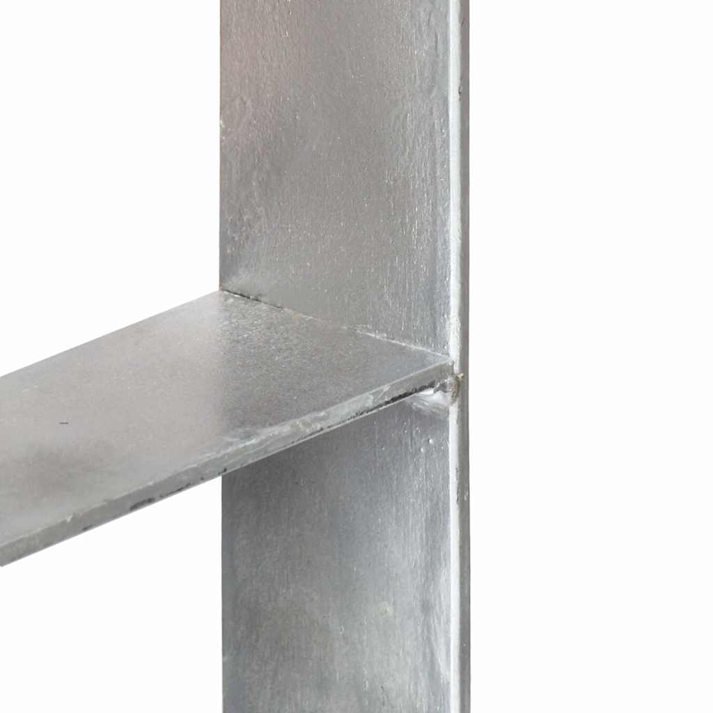 Fence Anchors Silver Galvanised Steel 9 x 6 x 60 cm