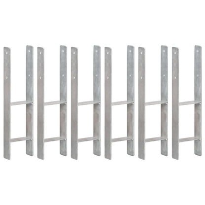 Fence Anchors Silver Galvanised Steel 14 x 6 x 60 cm