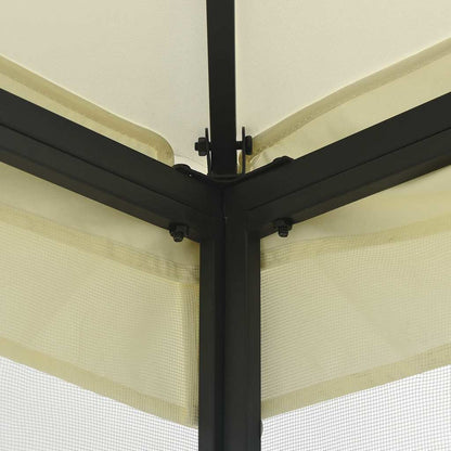 vidaXL Gazebo with Nets 300x300x265 cm Cream 5